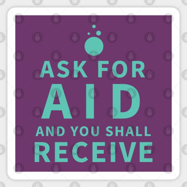 Ask For Aid - Sage Sticker by REXX_Vector